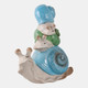 22144#15x14" Stacked Snails With Colored Shells, Ivory M