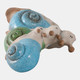 22144#15x14" Stacked Snails With Colored Shells, Ivory M