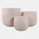 22146-01#S/3 11/14/18" Resin Planters With Wavy Ribbing, Iv