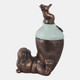 22148#17x12" Feet In The Air Hippo, Bronze