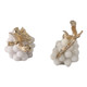 EV22152#S/2 11/14" Piney Quartz Resin Grapes, White/gold
