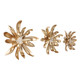 EV22165#S/3 12/13/17" Hanna Gold Wall Flowers With Faux