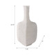EV22170#15" Mortsel Small Quartz Resin Vase, White