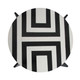 EV22182#Platted Blk And White Accent Table