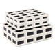 EV22185#S/2 10/12" Hulette Blk & White Boxes