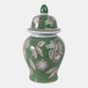 22192-01#10x6" Pears & Twigs Temple Jar, Green/brown