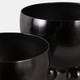 22205-01#S/2 9/11" Metal Bowl Planter With Ball Feet, Gunme