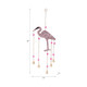 22215#22x10" Beaded Mosaic Flamingo Chime, Pink