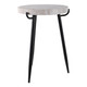EV22173#21" Avondale Marble Accent Table, White