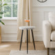 EV22173#21" Avondale Marble Accent Table, White