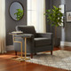 EV22230#S/2 22/25" Clarkdale Black Quartz Accent Tables