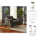 EV22230#S/2 22/25" Clarkdale Black Quartz Accent Tables