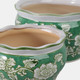 22235-01#S/2 6/8" Floral Chinoiserie Planters, Green