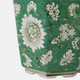 22236-01#S/2 6/8" Flower & Vine Chinoiserie Planters, Green