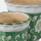 22236-01#S/2 6/8" Flower & Vine Chinoiserie Planters, Green