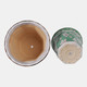 22236-02#S/2 10/12 Bird & Flower Chinoiserie Planters,green