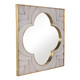 EV22240#35x35" Havasu Wood And Brass Wall Mirror