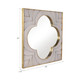 EV22240#35x35" Havasu Wood And Brass Wall Mirror