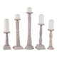 EV22244-01#S/5 10/12/16/18/22" Cranston Wood Candle Sticks 