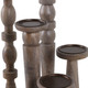 EV22244-02#S/5 10/12/16/18/22" Cumberland Wood Candle Sticks 
