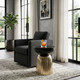 EV22268#18" Tusayan Black And Gold Accent Table
