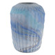 EV22274-02#13" Warwick Large Blue Carved Glass Vase