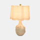 51312#25" Floral Applique Table Lamp, Cream