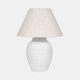 51327-01#27" Artisan Jug Table Lamp Tapered Shade,wht/beige