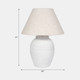 51327-01#27" Artisan Jug Table Lamp Tapered Shade,wht/beige