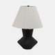 51332#23" Ribbed Totem Table Lamp, Black/white