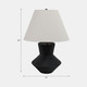 51332#23" Ribbed Totem Table Lamp, Black/white