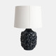 51333#25" Coastal Discs Table Lamp, Navy Blue