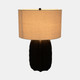 51337-02#24" Textured Jagged Table Lamp, Black/white