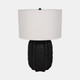 51337-02#24" Textured Jagged Table Lamp, Black/white