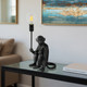 51339#20" Monkey With Lightbulb Table Lamp, Black