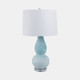 51344#29x16" Gourd Frosted Glass Lamp, Blue