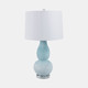 51344#29x16" Gourd Frosted Glass Lamp, Blue
