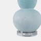 51344#29x16" Gourd Frosted Glass Lamp, Blue