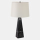 51369#30x16" Tapered Marble Lamp, Black