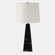 51369#30x16" Tapered Marble Lamp, Black