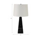 51369#30x16" Tapered Marble Lamp, Black