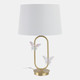 51376#24x15" Metal Table Lamp With Glass Butterflies, Go