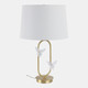 51376#24x15" Metal Table Lamp With Glass Butterflies, Go