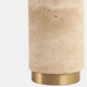 51381#26x13" Travertine Lamp With 2 Pulls, Tan