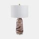 51402-01#29x17" Swirled Glass Table Lamp, Brown