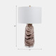 51402-01#29x17" Swirled Glass Table Lamp, Brown