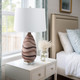 51403-01#29x17" Marbled Glass Table Lamp, Brown