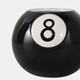 22305#4" 8-ball Pencil Cup, Black/white