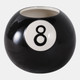 22305#4" 8-ball Pencil Cup, Black/white