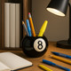 22305#4" 8-ball Pencil Cup, Black/white